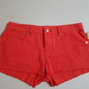 Michael Kors Short Shorts Hot Pants Red Orange 6